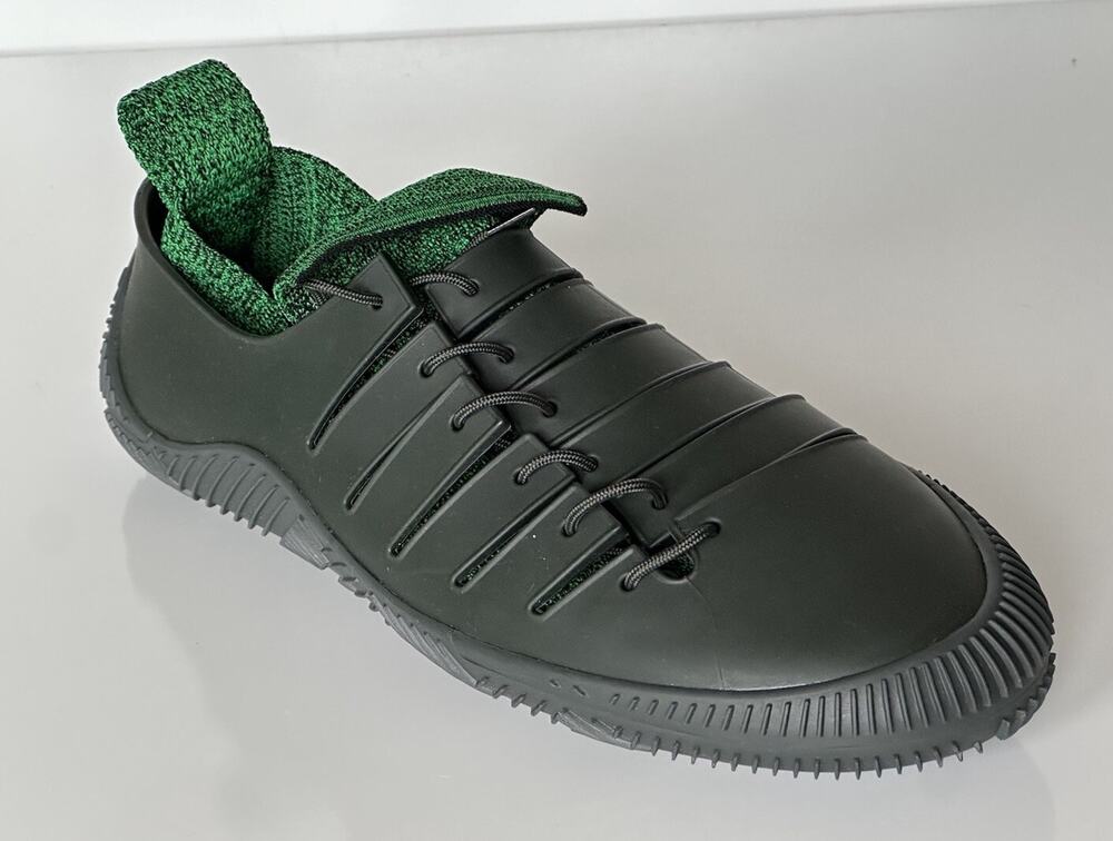 NIB $750 Bottega Veneta Tech Knit Rubber Green Climber Sneakers 9 US 658725 IT